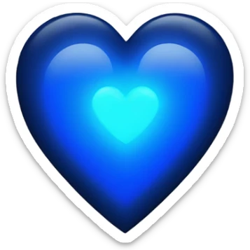 dark blue glowing hea sticker