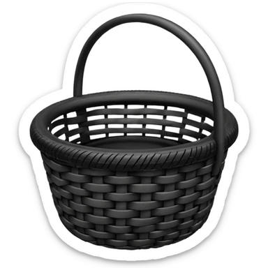 Basket with tire sticker