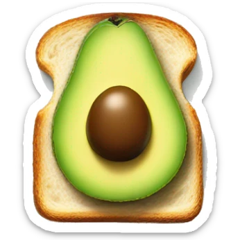 Avocado slice on toast sticker