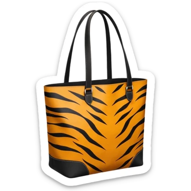 Tiger skin tote bag sticker