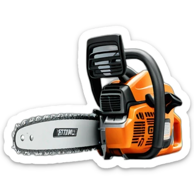chain saw sticker