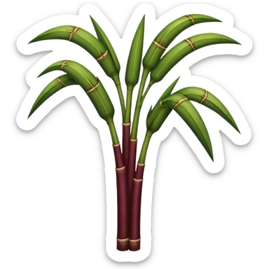 In sugarcane convert the green colour stem part into dark maroon colour sticker