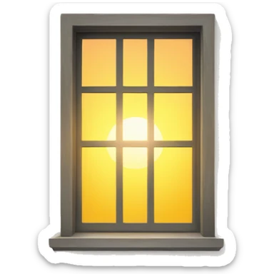 Window with sunshine sticker