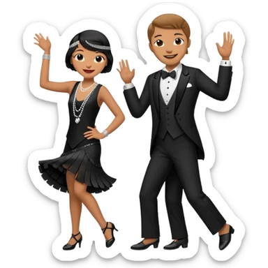 a pair of dancing jazzers sticker