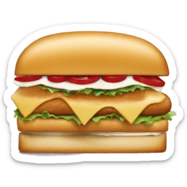 chic fil a sandwhich  sticker