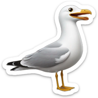 Seagull Laughs sticker