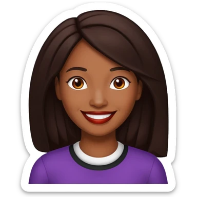 Rozonda Chilli Thomas with dark brown hair sticker