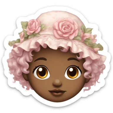 Pink shabby chic baby  sticker