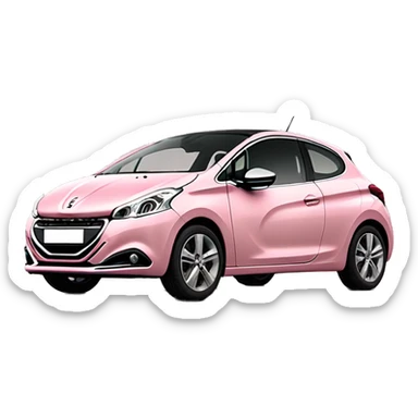 Light pink peugeot 208 sticker