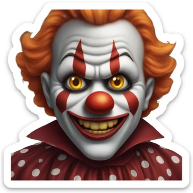 payaso con demonio sticker