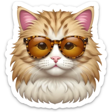 Cat with sunglasses sticker