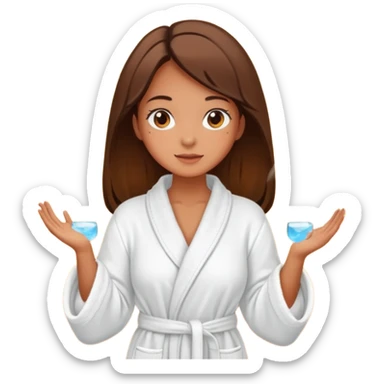 Fall spa day scenery girl sticker