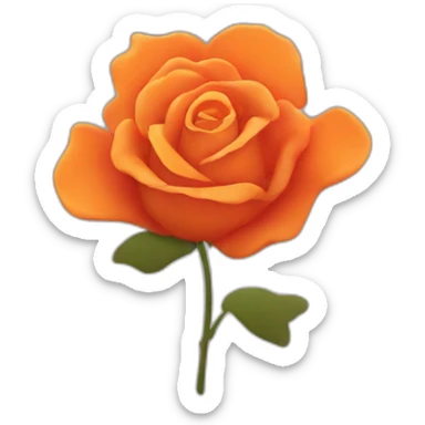 Une fleur en silhouette de femme de couleur orange rose sticker