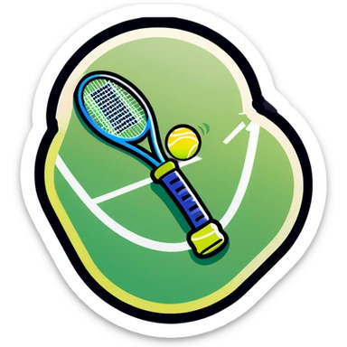 Tennis icon with a spring theme sticker