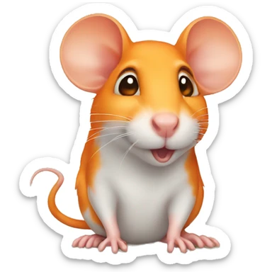 Orange rat sticker