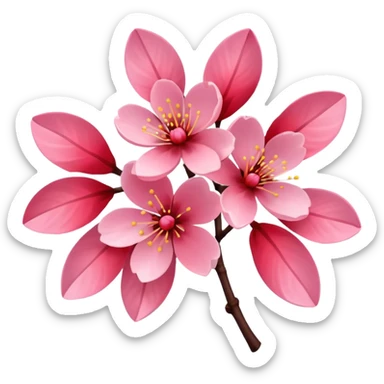 A cherry blossom red sticker