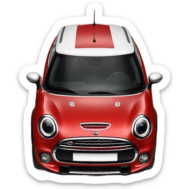 Happy red mini cooper clubman sticker