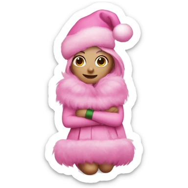 pink christmas  sticker