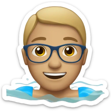 armless person swimming sticker
