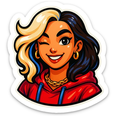 Remove the outline around the edges, completely remove yellowish tones, make colors pure and bright, keep the Telegram sticker style, and remove the background. sticker