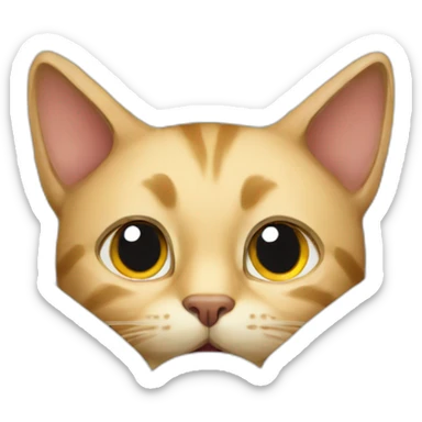 cat having a sneak peek through letter sticker