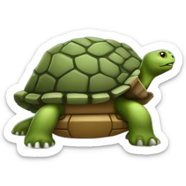 turtle with cannon as body and the head is the cannonball sticker