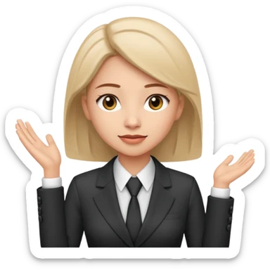 A female office worker that undertakes the work or tasks to respond to the customer's sales request, no head sets. sticker