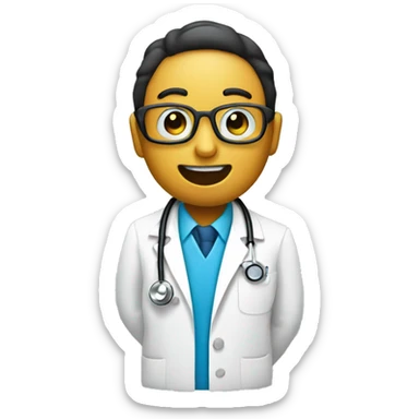 Create an emoji in which a stethoscope is connected with a computer  sticker