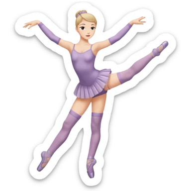 Ballet dancer in over the knee socks sticker