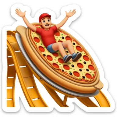 Pizza roller-coaster  sticker