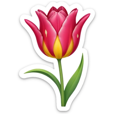 Tulip dotted art small size sticker