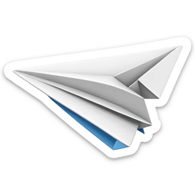 emoji avion de papel sticker