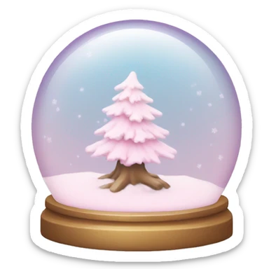Pastel pink snow globe sticker