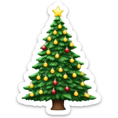 Big Christmas tree with lights  sticker