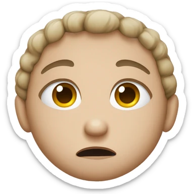 Cute pleading face  sticker