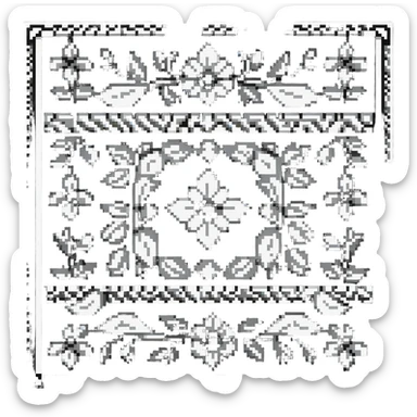 Bashkortostan national ornament pattern sticker