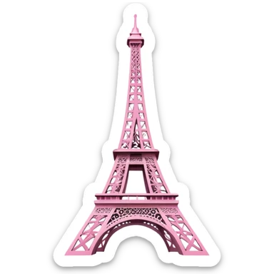 Pink Eiffel Tower sticker