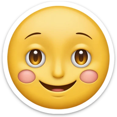 smiling emoji, one eye half closed as if twitching sticker
