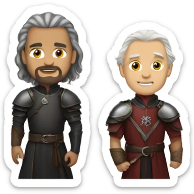 Rhegar Targaryen and Robert Barathion sticker