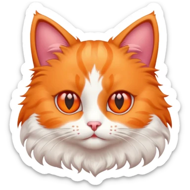 Cat with hearts in its eyes sticker