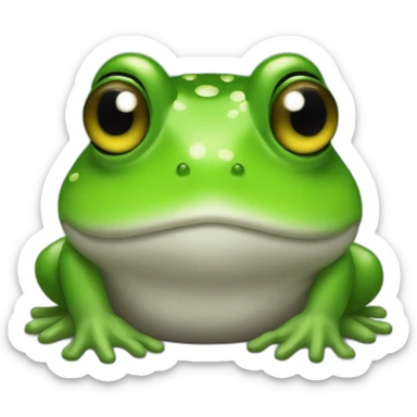 Chat sur une grenouille sticker