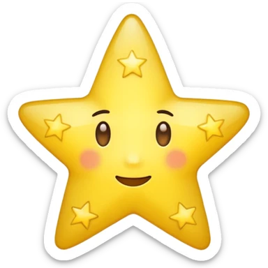 Star twinkle no eyes  sticker