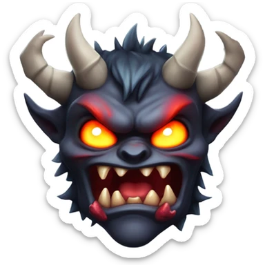 A very scary demon  sticker