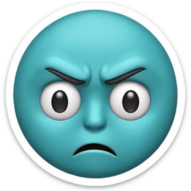 Blue emoji angry  sticker