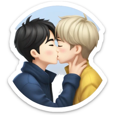 Xiao Zhan kissing Wang Yibo sticker