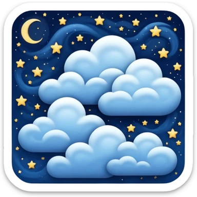 starry night sky, dreams sticker