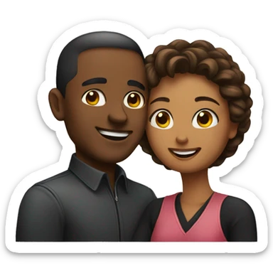 A loving couple sticker