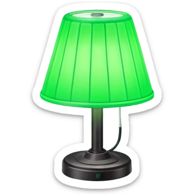 1980s green lighting lamp sticker