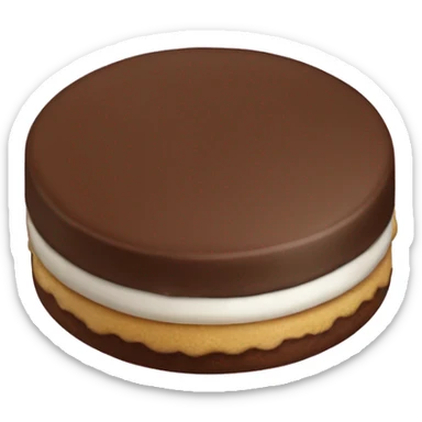 alfajor cubierto completamente en chocolate  sticker