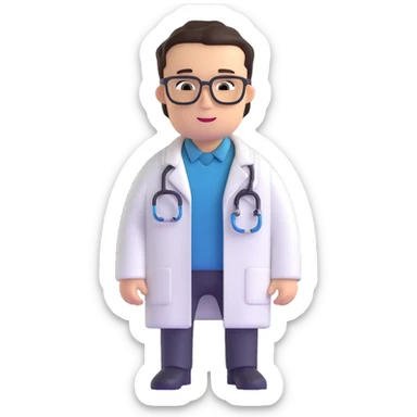 doctor with lab coat sticker